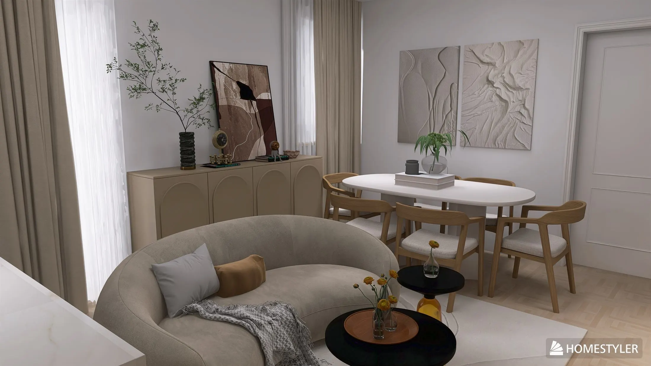 Design interior apartament în Bistrița - living urban 2