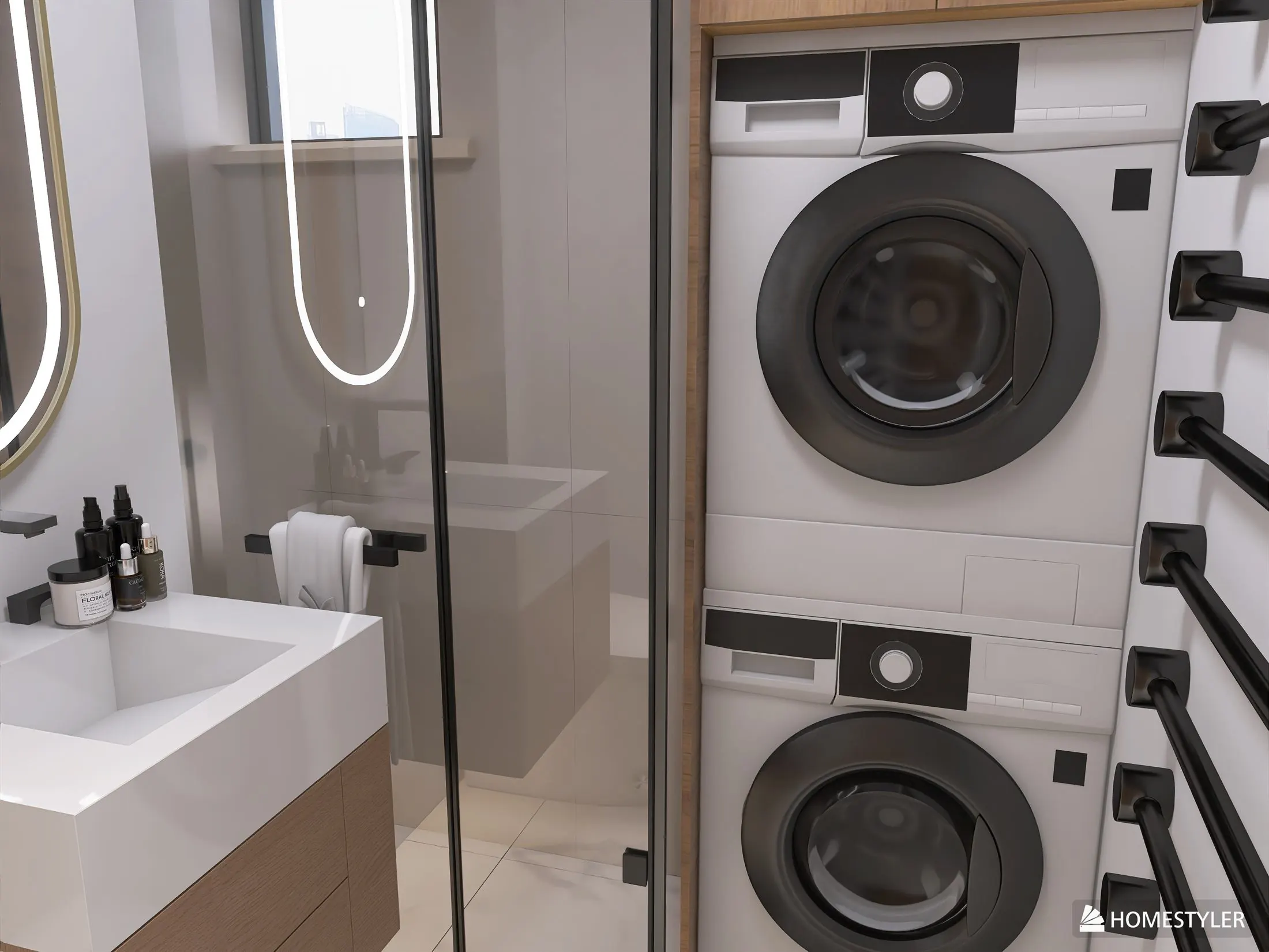 Design interior apartament în Bistrița - baie minimalistă 3